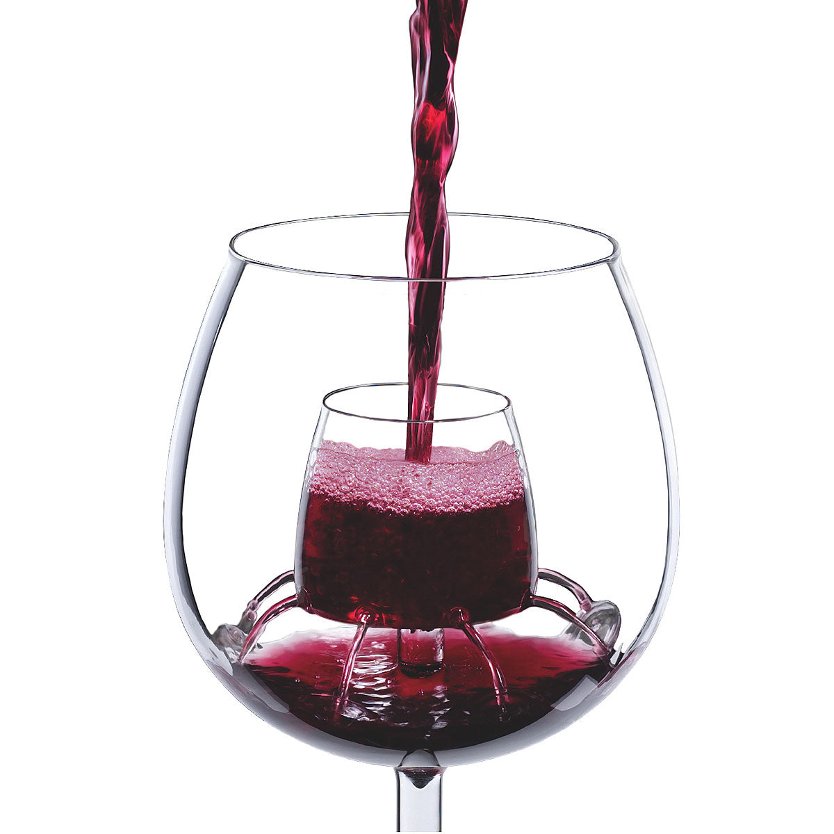 B&B Aerating Wine Glass with Built-In Decanter (520ml)